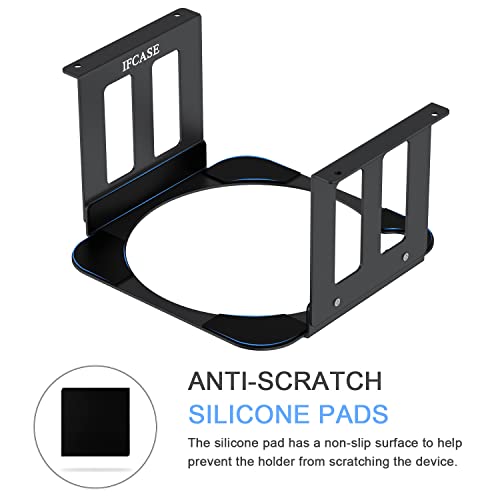 IFCASE Aluminum Under Desk Mount for Mac Studio M4 M3 M2 M1 Max, Ultra with Anti-Scratch Pad (Black) - color: Black