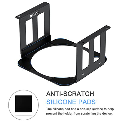 IFCASE Aluminum Under Desk Mount for Mac Studio M4 M3 M2 M1 Max, Ultra with Anti-Scratch Pad (Black) - color: Black