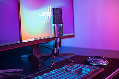 Urage Gaming microphone "Stream 700 HD" (cable length 2.5 m, USB, with stand, 30 Hz - 18 kHz, 2200 Ω) Black