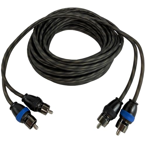Sky High Car Audio Twisted 2 Channel RCA Cable OFC, Audio Interconnect for Amplifiers & Car Audio Systems (Multiple Lengths) (16 Feet) - size: 16 Feet