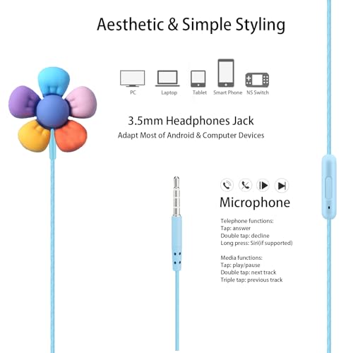 2-Pack Teens Wired Earbuds with Glitter Skyblue Case, School Headphones | GOGOSINIS 2-pack Wired Student Earbuds with Glitter Skyblue case, 3.5mm Headphones,Mini Carabiner Clip for School Backpacks - color: Diamond Blue
