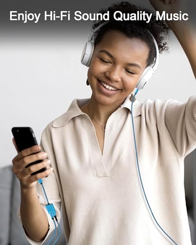 iPhone Headphone Adapter with Charge 2-in-1 Lightning to 3.5mm Female Aux | Audio Jack Dual Converter Mfi Certified Apple Dongle Splitter +Charger Adaptor for iPhone 14 Pro Max 13 12 11 XR XS iPad Mini - color: Blue