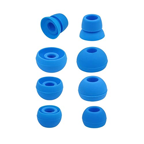 Replacement Silicone Earbuds Ear Tips Eargels Buds Set Compatible with Beats Powerbeats 3 Powerbeats 2 Wireless in-Ear Earphones (4 Pairs/Light Blue) - color: Light Blue