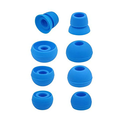 Replacement Silicone Earbuds Ear Tips Eargels Buds Set Compatible with Beats Powerbeats 3 Powerbeats 2 Wireless in-Ear Earphones (4 Pairs/Light Blue) - color: Light Blue