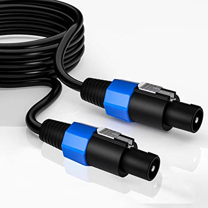 2-Pack 50ft Speakon to Speakon 12AWG Cable Twist Lock Pro Speaker Cord - size: 50 Feet