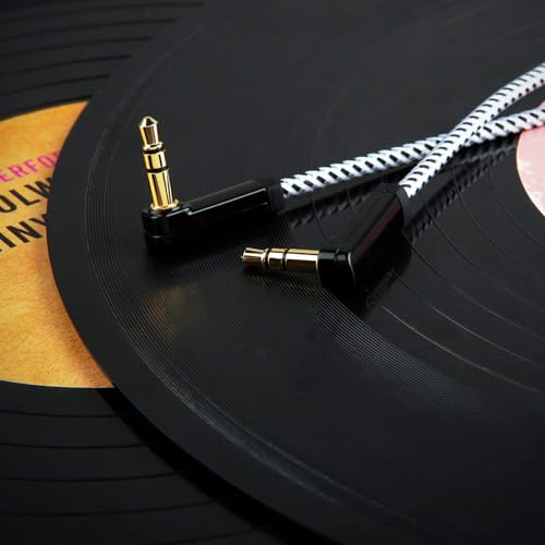 3.5mm Aux Cable 3FT/0.9M, Male to Male Jack Audio Cable with 24K Gold-Plated for Phones, Tablets, Headphones, MP3 Player, Car/Home Stereo, Laptops, Speaker - size: 3 FT
