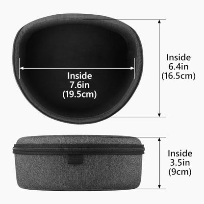 Geekria Shield Headphones Case Compatible with Audio-Technica ATH-M50X/M30X, ULTRASONE Signature Fusion Open Back, Replacement Hard Shell Travel Carrying Bag with Cable Storage (Dark Grey)