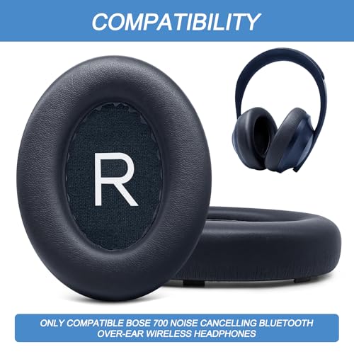 GEVO Ear Pads Replacement for Bose NC700, Blue | Earpads for Bose Noise Cancelling Headphones 700, Soft Protein Leather, High-density Memory Foam - color: Blue