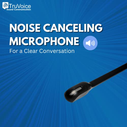 TruVoice HD-150 Office and Call Center Wired QD Headset with Noise Canceling Microphone and HD Speakers - Compatible with Mitel, Nortel, Avaya, Poly, Polycom, Shoretel, Digium, ESI, Fanvil Desk Phone