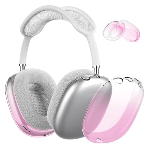 MOLOPPO Case Cover for AirPods Max 2/1 (2026/2024/2020), Gradient Pink | Soft TPU Skin, Anti-Scratch, Transparent, Ultra Protective, Gradient Pink - color: D-Gradient Pink