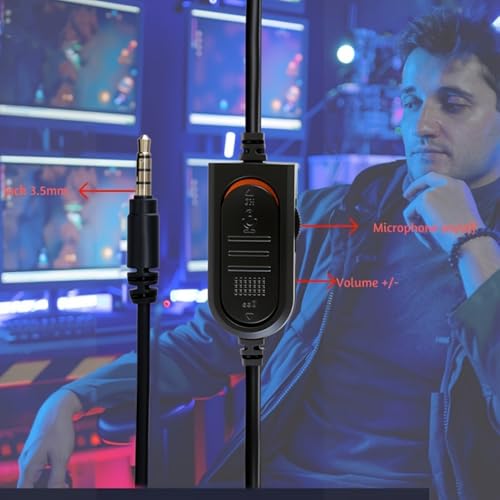 1PCS USB Wired Headset with Microphone, Comfortable Over Ear Design, Clear Communication for Office Meetings, Learning, Gaming, Blue - color: Blue