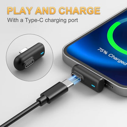 Diyeeni Wireless Gaming Earbuds, Low Latency 2.4GHz Bluetooth 5.4 Dual Mode with ENC Mic USB C Dongle, for Phone Tablet Laptop PC VR Game Console (Black) - color: Black