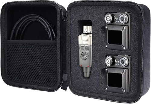 co2CREA Hard Travel Case for Xvive U4R2 in-Ear Monitoring System IEM System | Transmitter Beltpack Receiver Compatibility, Hard Travel Protective Storage Bag - size: for Xvive U4R2