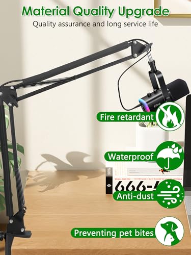 Wire Sleeves for Cables -Mic Boom Arm Cables Sleeve, Tidy up the Wire Harness, Versatile, Flexible and Easy to Install by YOUSHARES (2PCS)