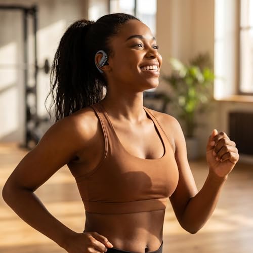 Over The Ear Earbuds Bluetooth Headphones Wireless Earbuds 60hrs Playtime Wireless Charging Case Sports Ear Buds Stereo Sound IPX7 Waterproof Sports Earphones for Running Black