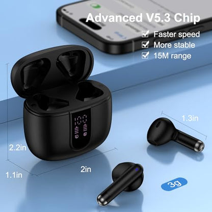 Samsung Wireless Earbuds Bluetooth Earbuds for Samsung Galaxy S26/S26 Ultra | S25 FE/S25 Edge/S24/S23/A17/A56/A36/A26/A16/A55/A35/A25/A15, Android Wireless Earphones in Ear Bluetooth Headphones Headset - color: Black