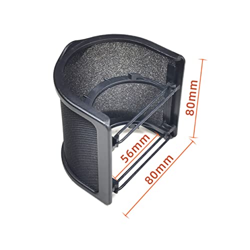 Metal Microphone Pop Filter for Speaking Gaming Black