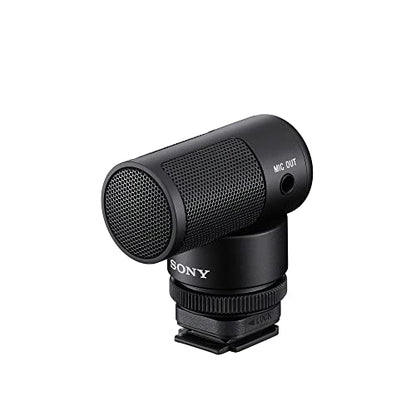Sony Alpha ZV-E10 APS-C Interchangeable Lens Mirrorless (Body Only, Black) | Shotgun Microphone, Memory Card, Extendable Tripod with Built-in Phone Mount, Vlog Camera, (4 items)