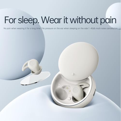 Invisible Sleep Headphones, Noise Blocking Sleep Earbuds, Compact Design for Side Sleepers, Immersive Audio Spatialized Sound (Black)