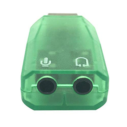 USB Audio Adapter 3.5mm Headphone and Microphone Jacks External Stereo Sound Card Plug and Play No Drivers Needed Compatible Windows, Mac, Linux, PC, Notebook, Desktop, PS4 (Three Colors)