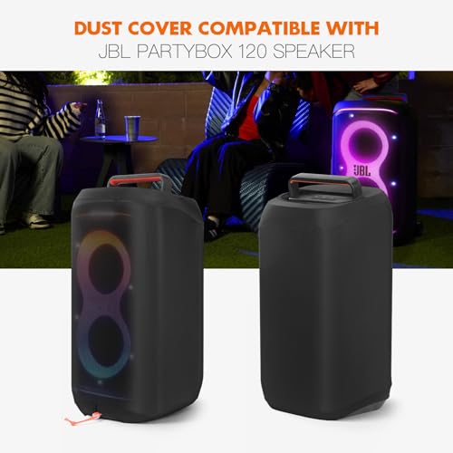 Dust Cover Protective Case for JBL PartyBox 120 Portable Party Speaker | Stretch Speaker Cover with Elastic Band, Washable, Scratch & Dust Resistant Slip Sleeve - size: For JBL Partybox 120