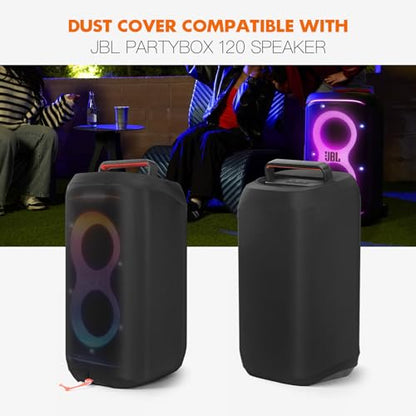 Dust Cover Protective Case for JBL PartyBox 120 Portable Party Speaker | Stretch Speaker Cover with Elastic Band, Washable, Scratch & Dust Resistant Slip Sleeve - size: For JBL Partybox 120