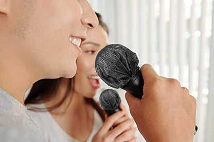 100 pcs Sanitary, Disposable Microphone covers; Non-Woven Fabric, Elastic Easy to Install Mic-Shields