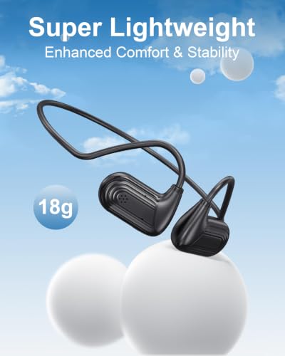 WamGra Open Ear Headphones,Bluetooth Headphone for Running Cycling Workouts | Bluetooth 5.3 Wireless Air Conduction Headphones Sport Earbuds, Premium Sound, IPX5 Waterproof, 9g Lightweight Earphones