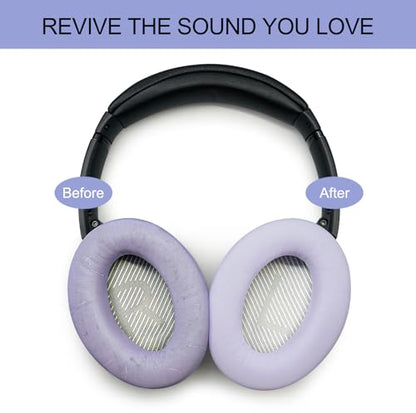 GEVO Premium Replacement Ear Pads for Bose QC35 & QC35ii - Chilled Lilac | Fits QuietComfort 35 & 35ii / SoundLink 1&2 AE（Over-Ear）- Soft Protein Leather · Adaptive Memory Foam and Extra Durable - color: Purple