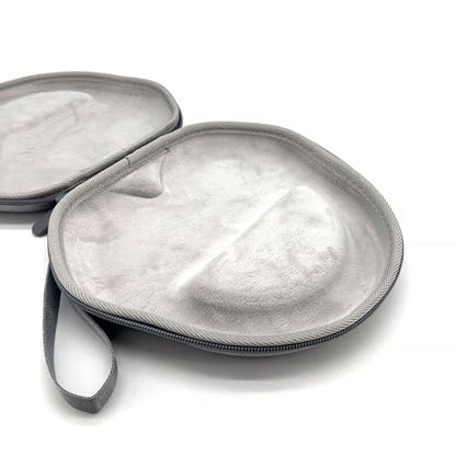 Shockproof Travel Storage Bag for Over Ear Headphones Water Resistant Foam Hard Shell with Interior Padding - color: Gray