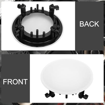 MECCANIXITY Ceiling in-Wall Speaker Grille Cover and Base, 9.2 Inch White Round Metal Recessed Drop Ceiling Speakers Magnetic Dust Covers Accessory for Surround Sound Systems - size: 9.2 Inch