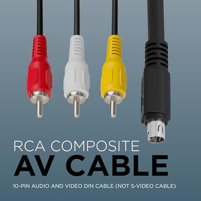 THE CIMPLE CO 10-Pin Audio and Video DIN Cable - RCA Composite for A/V - Not S-Video Cable - Compatible with Select DIRECTV & AT&T Models (H25, C31, C41, C41-W, C51, C61, C61-K) - 12 Feet (3.6 Meters) - size: 12 Feet (3.6 Meter)