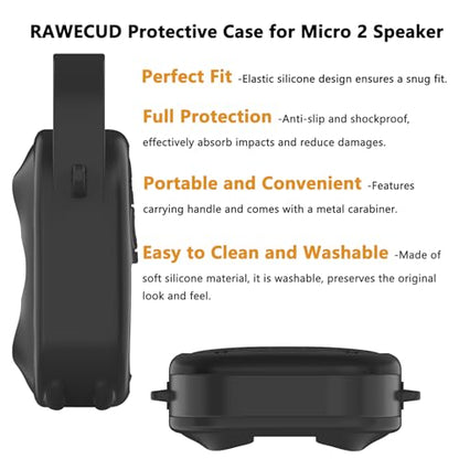 Silicone Cover Case for Bose SoundLink Micro 2 Bluetooth Speaker, Black - color: Black Case