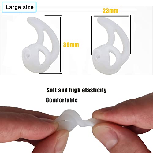 Silicone Fin Ear Mold for Two Way Radio Earpiece Replacement Acoustic Tube | 2 Pairs Large Right Ear, Stabilizer Ear Mold, Fits Acoustic Coil Tube, Two-Way Radio, Police & Surveillance Earpieces - size: Fin Large-Right Ear