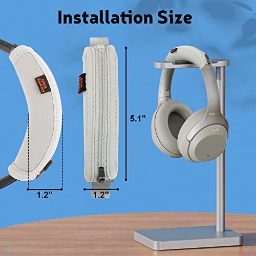Replacement Headband Cushion Pad Cover Compatible with Sony WH-1000XM2/WH-1000XM3/WH-1000XM4 Noise Canceling Stereo Headset, Head Band Protector Pad Headband Cover (Grey) - color: Grey