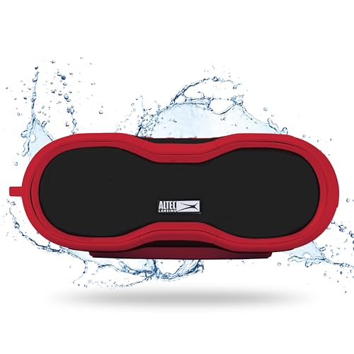 Altec Lansing - Portable Bluetooth Speaker, Waterproof IP67 - color: Red/White, size: Medium