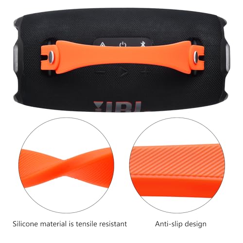 Removable Speaker Handle Strap Compatible with JBL Xtreme 2/ Xtreme 3/Xtreme 4/Zealot S67 Portable Bluetooth Speaker,Outdoor Travel JBL Speaker Silicone Handle (Handle Strap Orange) - style: Handle Strap Orange