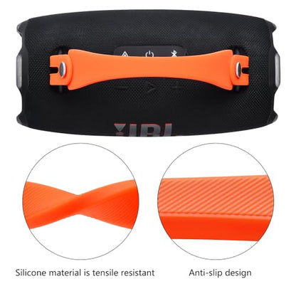 Removable Speaker Handle Strap Compatible with JBL Xtreme 2/ Xtreme 3/Xtreme 4/Zealot S67 Portable Bluetooth Speaker,Outdoor Travel JBL Speaker Silicone Handle (Handle Strap Orange) - style: Handle Strap Orange