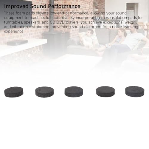 50Pcs Black EVA Foam Vibration Soundbar Isolation Pads Non Slip Thickened Adhesive Shock Absorption Pads Studio Monitors(20 * 5mm) - style: 20*5mm