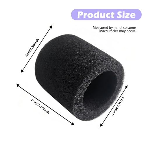 MV7 Pop Filter, Mic Foam Cover Replacement for Compatible with Shure MV7/MV7+/MV7X Microphone Podcast Vocal Microphone Windscreen-2PCS