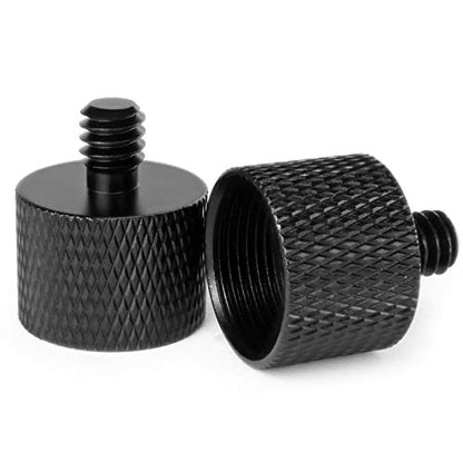 5/8 to 1/4 Adapter, Mic Thread Adapter 5/8" Female to 1/4" Male for Mic Stand, Camera Monitor, Tripod, Microphone Holder 2 Pack - size: 1/4 2pc