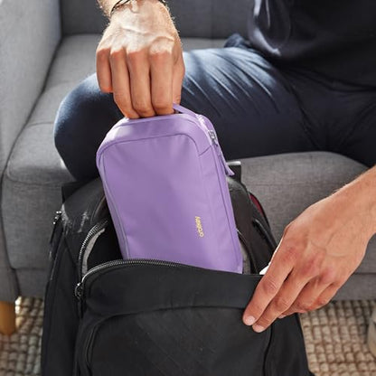 Orbitkey 2-in-1 Tech Accessory Pouch - Lilac | Detachable Slim Sleeve | Organizes Cables & Chargers | Water-Resistant Fabric | Travel Ready - color: Lilac
