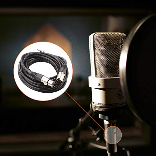 ABuff 5 Pack 20ft XLR Cable, Profession Balanced 3 Pin DMX Cables Male to Female, XLR Microphone Cable Patch Cables for Microphone, Audio, Guitar, Speaker