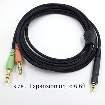 Alitutumao Replacement Aux Cable Aux Cord Compatible with Sennheiser G4ME ONE G4ME Zero, Game ONE, Game Zero, PC 373D, GSP 350, GSP 500, GSP 600 Gaming Headset to Xbox One PS4 PC and Smartphones