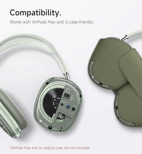 SURITCH for AirPods Max Case, TPU Anti-Scratch Ear Cups Cover for Apple AirPods Max - Green - color: Green