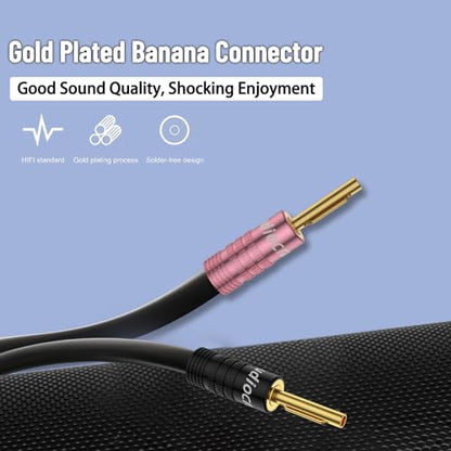 Tertullus 8 Pcs Spring Pin Banana Plug Gold Glated SpeakerConnector Banana Clips for Speaker Wire(4 Pink+4Black) - size: pinkblack-plug