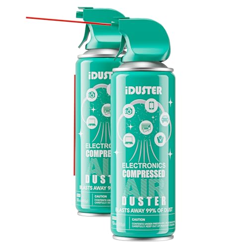 Compressed Canned Air Duster for Computer - iDuster Air Duster Compressed Air Can, 2PCS(10oz) - size: 10oz-2PCS