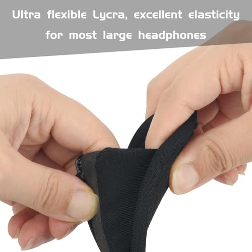 Universal Replacement Headband Cushion Pad Cover Protector Compatible with ATH M50X, QC 35i/35ii, QC25, Solo 2/Solo 3, Studio 2/3 Headphones (Black) - color: Black