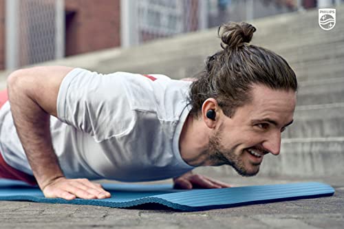 Philips T4556 True Wireless Headphones with Active Noise Canceling (ANC) and IPX4 Water Resistance, Black - color: Black