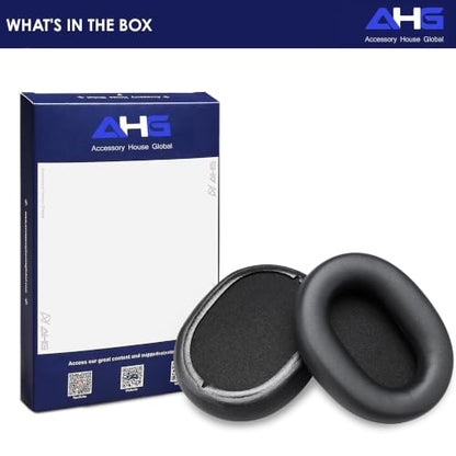 AHG Accessory House Global Premium Replacement Ear Pads Compatible with Sony WH-CH720N / WH-CH710N Headphones Premium Protein Leather Ear Cushions, Easy DIY Fit, Soft High-Density Foam (Black) - color: Black